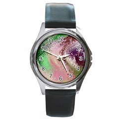 Fraction Space 1 Round Metal Watch by PatternFactory