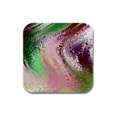 Fraction Space 1 Rubber Square Coaster (4 Pack)  by PatternFactory