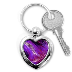 Fraction Space 4 Key Chain (heart) by PatternFactory