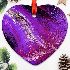 Fraction Space 4 Heart Ornament (two Sides) by PatternFactory