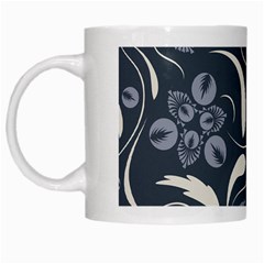 Folk Flowers Pattern  White Mugs by Eskimos