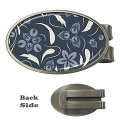 Folk Flowers Pattern  Money Clips (oval)  by Eskimos