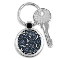 Folk Flowers Pattern  Key Chain (round) by Eskimos