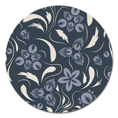 Folk Flowers Pattern  Magnet 5  (round) by Eskimos