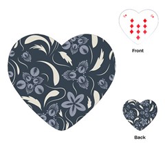 Folk Flowers Pattern  Playing Cards Single Design (heart) by Eskimos