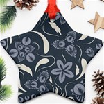 Folk flowers pattern  Star Ornament (Two Sides) Back