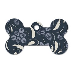 Folk Flowers Pattern  Dog Tag Bone (one Side) by Eskimos