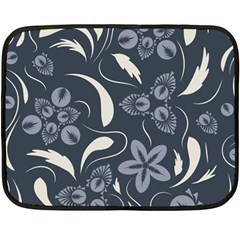 Folk Flowers Pattern  Fleece Blanket (mini) by Eskimos