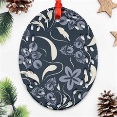 Folk Flowers Pattern  Ornament (oval Filigree) by Eskimos