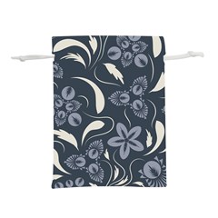 Folk Flowers Pattern  Lightweight Drawstring Pouch (l) by Eskimos