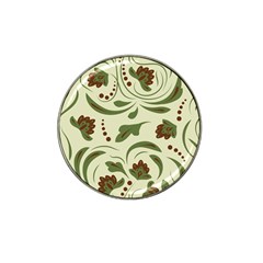 Folk Flowers Pattern  Hat Clip Ball Marker by Eskimos