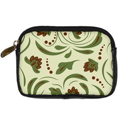 Folk Flowers Pattern  Digital Camera Leather Case by Eskimos