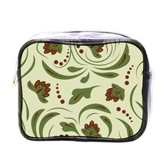 Folk Flowers Pattern  Mini Toiletries Bag (one Side) by Eskimos