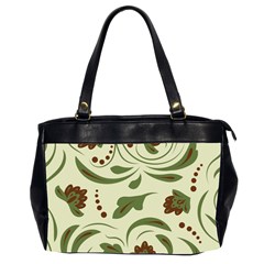 Folk Flowers Pattern  Oversize Office Handbag (2 Sides) by Eskimos