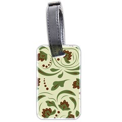 Folk Flowers Pattern  Luggage Tag (two Sides) by Eskimos