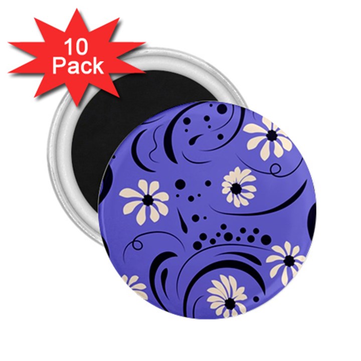 Folk flowers pattern  2.25  Magnets (10 pack) 