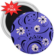 Folk Flowers Pattern  3  Magnets (10 Pack)  by Eskimos