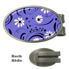 Folk Flowers Pattern  Money Clips (oval)  by Eskimos