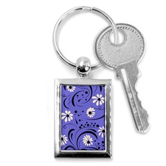 Folk Flowers Pattern  Key Chain (rectangle) by Eskimos