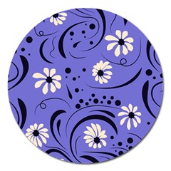 Folk Flowers Pattern  Magnet 5  (round) by Eskimos