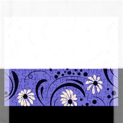 Folk Flowers Pattern  Rectangular Jigsaw Puzzl by Eskimos