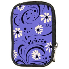 Folk Flowers Pattern  Compact Camera Leather Case by Eskimos