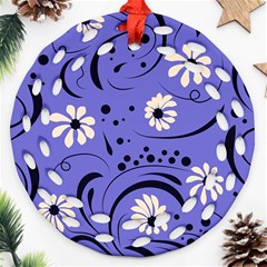 Folk Flowers Pattern  Ornament (round Filigree) by Eskimos