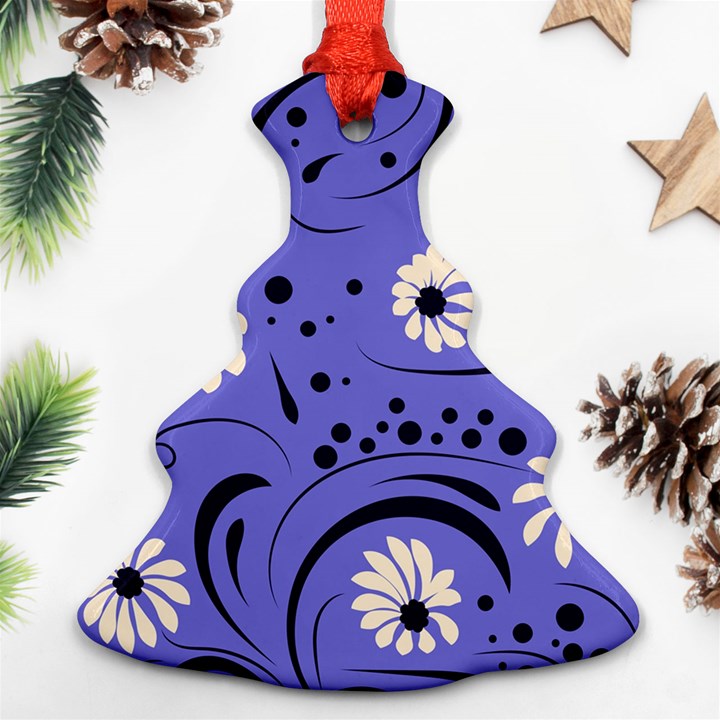 Folk flowers pattern  Ornament (Christmas Tree) 