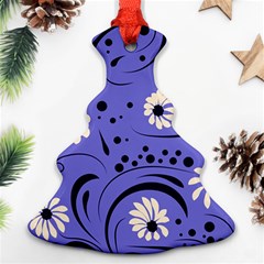 Folk Flowers Pattern  Christmas Tree Ornament (two Sides) by Eskimos