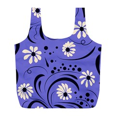 Folk Flowers Pattern  Full Print Recycle Bag (l) by Eskimos