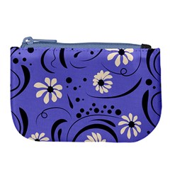 Folk Flowers Pattern  Large Coin Purse by Eskimos