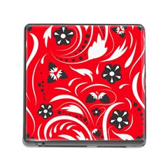 Folk Flowers Pattern  Memory Card Reader (square 5 Slot) by Eskimos