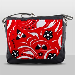 Folk Flowers Pattern  Messenger Bag by Eskimos