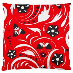 Folk Flowers Pattern  Large Cushion Case (one Side) by Eskimos