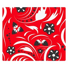 Folk Flowers Pattern  Double Sided Flano Blanket (small)  by Eskimos