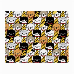 Cat-seamless-pattern-lucky-cat-japan-maneki-neko-vector-kitten-calico-pet-scarf-isolated-repeat-back Small Glasses Cloth by elchino