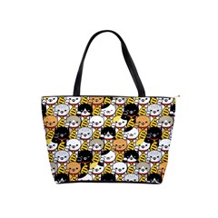 Cat-seamless-pattern-lucky-cat-japan-maneki-neko-vector-kitten-calico-pet-scarf-isolated-repeat-back Classic Shoulder Handbag by elchino