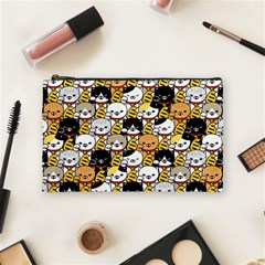 Cat-seamless-pattern-lucky-cat-japan-maneki-neko-vector-kitten-calico-pet-scarf-isolated-repeat-back Cosmetic Bag (medium)