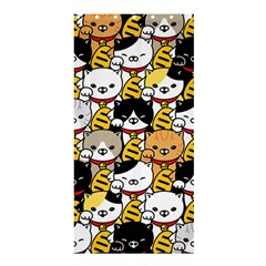 Cat-seamless-pattern-lucky-cat-japan-maneki-neko-vector-kitten-calico-pet-scarf-isolated-repeat-back Shower Curtain 36  X 72  (stall)  by elchino