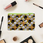 Cat-seamless-pattern-lucky-cat-japan-maneki-neko-vector-kitten-calico-pet-scarf-isolated-repeat-back Cosmetic Bag (XS) Back