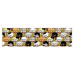 Cat-seamless-pattern-lucky-cat-japan-maneki-neko-vector-kitten-calico-pet-scarf-isolated-repeat-back Satin Scarf (Oblong) Front