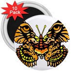 Bigcat Butterfly 3  Magnets (10 pack)  Front