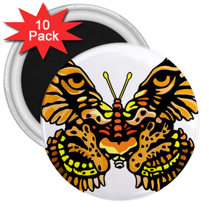 Bigcat Butterfly 3  Magnets (10 pack) 