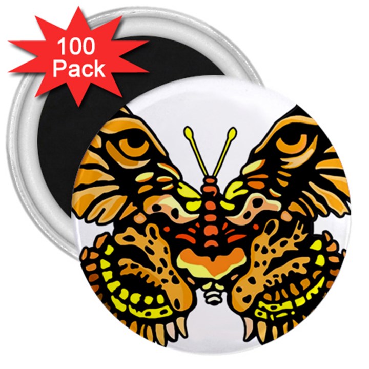 Bigcat Butterfly 3  Magnets (100 pack)