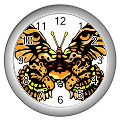 Bigcat Butterfly Wall Clock (silver) by IIPhotographyAndDesigns