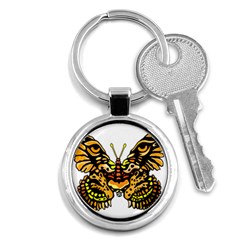 Bigcat Butterfly Key Chain (round) by IIPhotographyAndDesigns