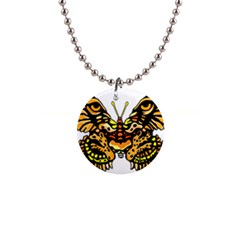 Bigcat Butterfly 1  Button Necklace by IIPhotographyAndDesigns