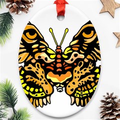 Bigcat Butterfly Oval Ornament (two Sides) by IIPhotographyAndDesigns