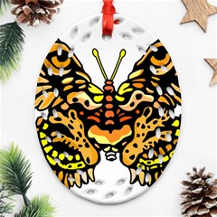 Bigcat Butterfly Ornament (oval Filigree) by IIPhotographyAndDesigns