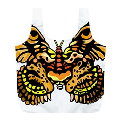 Bigcat Butterfly Full Print Recycle Bag (l) by IIPhotographyAndDesigns